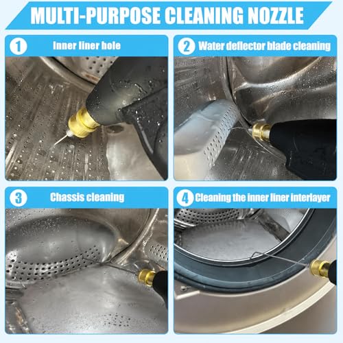 4 Pack Pressure Washer Needle Nozzle Kit, AC Flush Kit, Stainless Steel