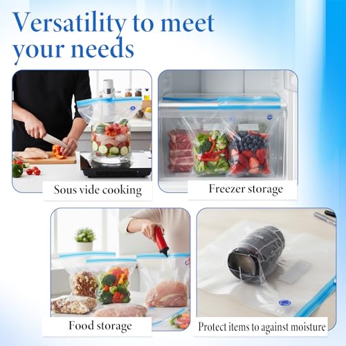 80 Pcs 3D Filament Storage Bags Kit, 50 Pcs 3D Printer Filaments Vacuum Storage Bag 13.4 x 11.8 Inch with 5 Sealing Clip 25 Humidity Indicator Cards for Keep Filament Dry