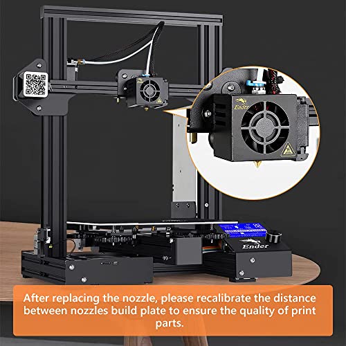 Creality Official MK8 Ender 3 Nozzles 24 pcs 3D Printer Brass Nozzles Extruder for Ender 3 Series and Creality CR-10 0.2mm, 0.3mm, 0.4mm, 0.5mm, 0.6mm, 0.8mm, 1.0mm Printer Nozzle Kit - style: MK8 24P