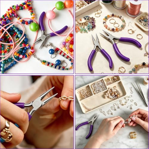 Round Nose Plier for Jewelry Making Jewelry for Jewelry Repair - color: Purple