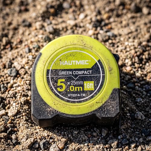 HAUTMEC Tape Measure 25ft with Fractions 1/8 – Dual Scale Metric & Imperial Measuring Tape Retractable – Compact Economical for Home DIY Renovations Crafting Quick Fixes HT0325-3PC - color: 25ft-3pc