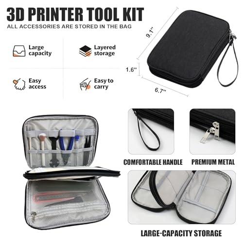 3D Printer Tools Kit, 49Pcs 3D Printing Tool Set for FDM & SLA Printers - size: Medium