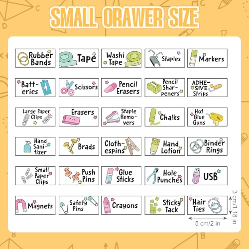 Frienda 84 Pcs 4 Sheet Classroom Toolbox Labels for Teacher,Cute - style: Cute