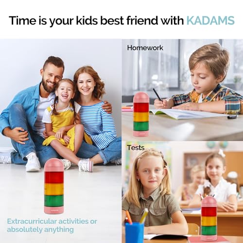 KADAMS Visual Timer for Kids, Stoplight Timer for Classroom Toddlers - color: Pink