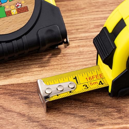 Father's Day Gifts for Dad - 16FT Retractable Tape Measure with Compact Design & Pocket Clip, Lightweight Durable Measuring Tool for DIY, Home Repairs, Workshop - Super Daddio Edition - color: For Super Daddio-White