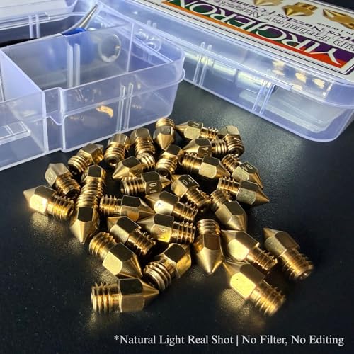 MK8 Brass 3D Printer Nozzle Kit, 0.4mm, 30 Pack