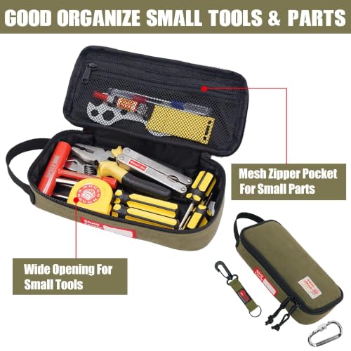Rough Enough Small Tool Bag Pouch, Compact EDC Organizer - color: Army Green