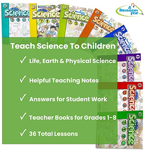 A Reason For Science Student Workbook & Teacher Guidebook Set Level H, 8th Grade - Workbooks for Eighth Graders - Interactive Experiments & Activities - Daily and Weekly Lesson Plan Curriculum - size: Level H Homeschool Set
