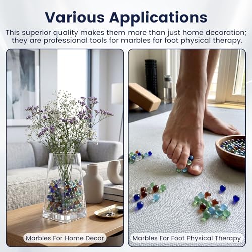 POPLAY 50 PCS Marbles Bulk with Whistle, 0.56 Inch Glass Marbles for Kids - style: clear marble