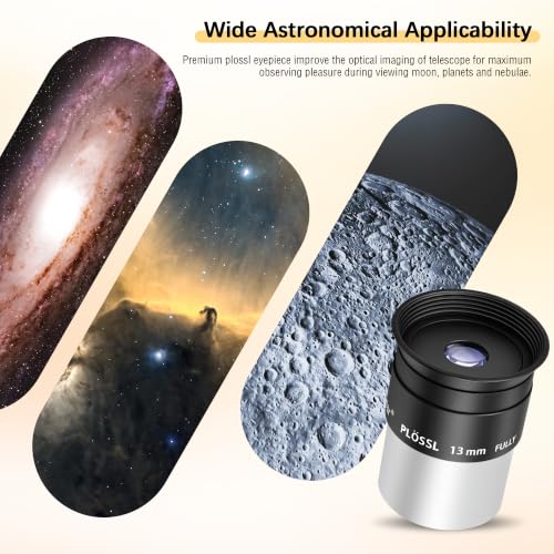 Alstar Telescope Eyepiece 13mm Plossl Telescopes Lens 50° Wide FOV 1.25" - size: 13MM