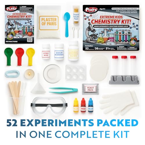 Playz Extreme Chemistry Educational Science Kits for Kids Age 8-12