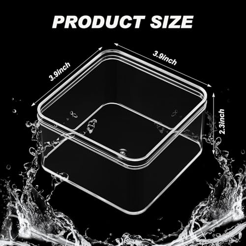 8 Pcs Clear Acrylic Box with Lid, 3.94 x 3.94 x 2.36 Inch, Classic Style - size: 3.94 x 3.94 x 2.36 Inch, style: Classic style
