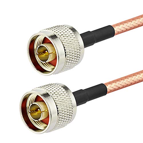 Eightwood N Male to N Male Jumper RG400 Low Loss Coaxial Cable 3 Feet - color: male-male 3 feet