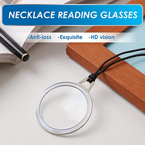 TERAISE Reading Glasses Pendant Necklace Readers for Women Lightweight - color: Blue