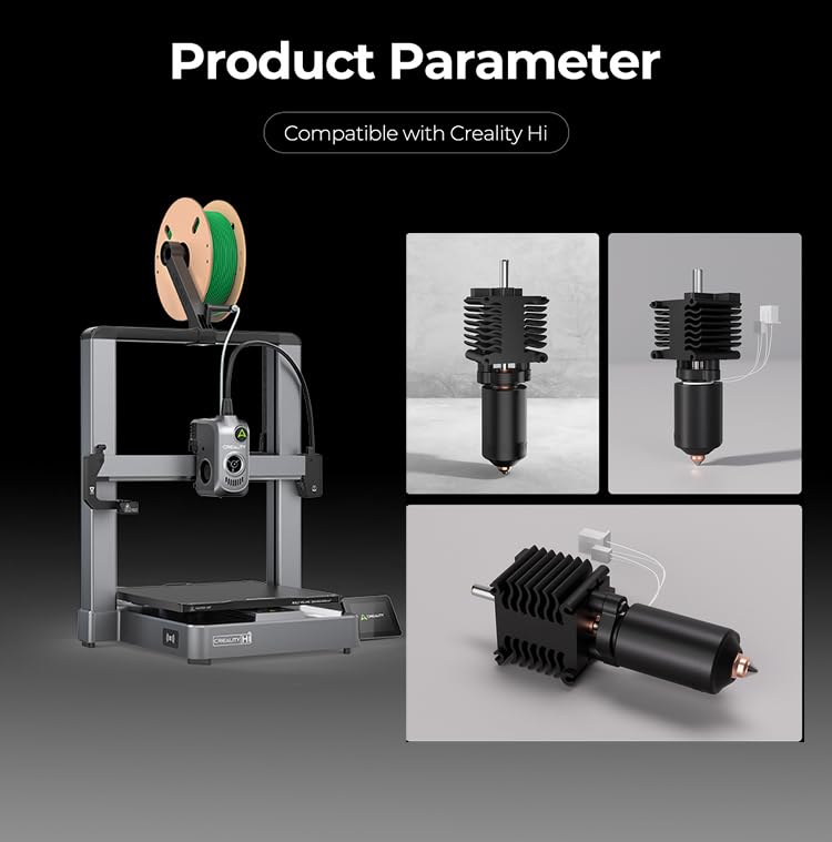 Creality Hi Hotend Ceramic Heating Block Kit, 3D Printer 300℃ High Temperature Resistance Heating Block Kit with Heat Sink and Quick Swap Nozzle for Hi Combo - style: Hi