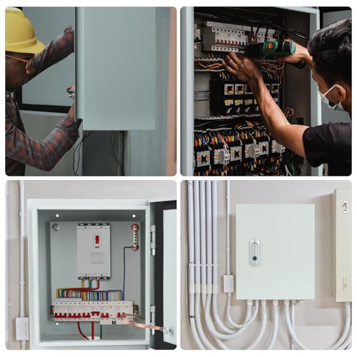 Steel Electrical Junction Box, Indoor&Outdoor Electrical Enclosure Box, Wall Mounted Waterproof&Dustproof Metal Box, Universal Electric Equipment Enclosure Box with Safety Locks and Mounting Plates - size: 24"×20"×8"