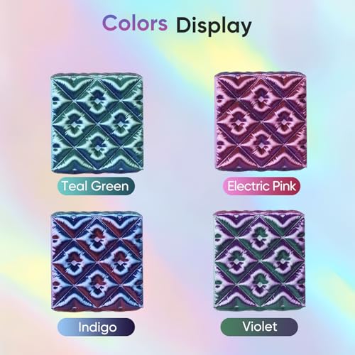 ERYONE Silk Filament PLA+ 1.75mm Shiny 3D Printer Filament, Multicolor PLA 4 in 1, 1kg (2.2LBS)/Spool, HS Silk Quadruple Color Aurora Dream (Teal Green & Violet & Electric Pink & Indigo) - color: Silk Pla+ 4 in 1 Aurora Dream