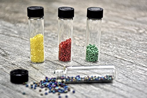 SE 1-3/4" x 9/16" Leak-Proof Glass Vial Set (12 PC.) - GB3-12
