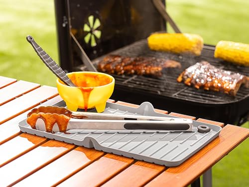WeatherTech FlexTray - Silicone Multi-Use Protection Tray, Grey, Rectangular - color: Gray, size: 13" x 8" x 1.5"