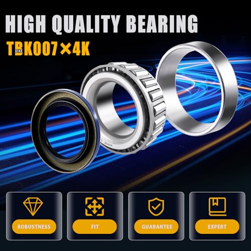XiKe 25580 25520 & 15123 15245 Trailer Bearings Wheel Hub Kit, 4 Sets - size: 25580/20 & 15123/245 + Seal ID 2.125'' & 2.250'', style: Pack 4 Set
