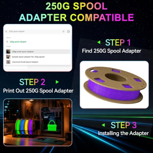 Glow in the Dark TPU 95A 3D Printer Filament Bundle - 1.75mm Soft Flexible TPU 3D Filament, Accuracy +/- 0.03mm, Luminous Filament for Halloween, Fit Most 3D Printers - 4 Spools 250g Each - color: Green/Blue/Yellow/Purple