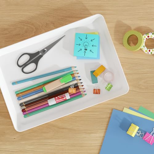 Lifewit 4 Pcs Serving Tray for Party, Reusable Plastic Food Serving Platter - size: Standard (14" x 10")