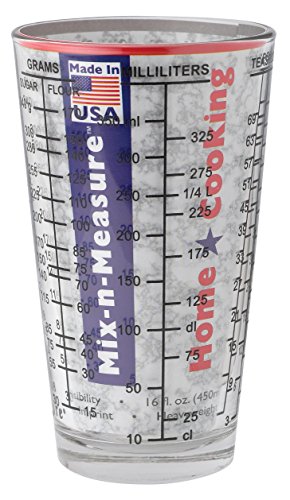 Kolder 26100 Mix N Measure Glass, Heavy Glass, Multi-Purpose Liquid and Dry Measuring Cup - color: Black