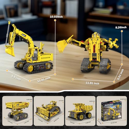 5 in 1 STEM RC Robot Building Kit, 555 PCS APP & Remote Control Robot Toys for Kids Age 6 7 8 9 10 11 12+, Engineering Science Coding Robotic Toys Birthday Gifts for Boys & Girls