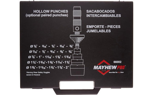 Mayhew Tools 66002 Hollow Punch, 27-Piece Set, Black - size: 27-Piece Set, style: SAE