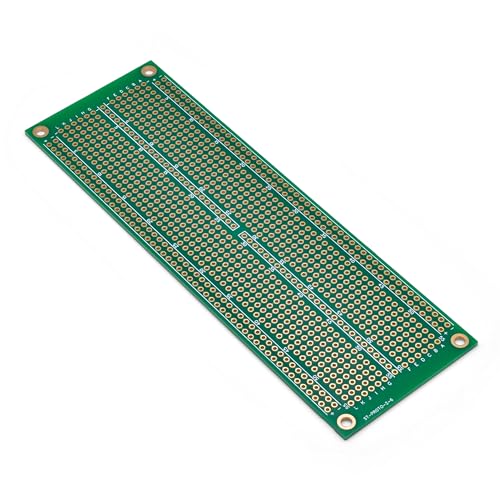 Double Sided ENIG Protoboard, Solderable Breadboard, Electronic Circuit Board for DIY Prototype Circuit, FR4, Plated Through Hole Solder Prototype Board, ST-PROTO-2-6 (2" x 6") - style: 2" x 6"