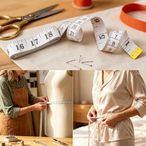 Soft Tape Measure with Scissor, Dual Scale Body Measurement for Weight Loss, Sewing, Fabric, Cloth, Knitting, Flexible Tailor Craft Ruler, 200cm/79 inch (White) - size: 1PCS
