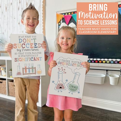 6 Science Posters for Classroom Decor – Inspirational and Fun - color: Boho Pastel