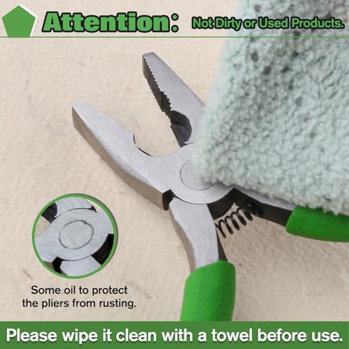 SPEEDWOX Mini Lineman's Pliers with Cutter, Serrated Jaw for Jewelry Craft - style: Lineman's Clamp