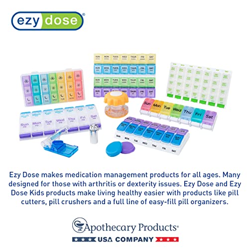 Ezy Dose Pill Container & Vial, 13 Dram Storage, Push-Tab, Organizer of 200