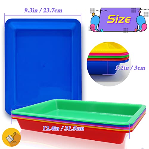 10 Pack Activity Plastic Crafts Art Tray,12.4”x 9.3" x 1.2" - size: Medium