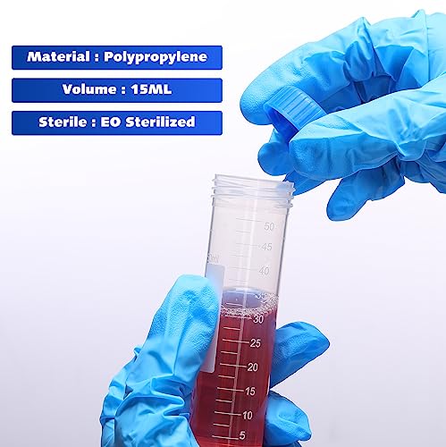 Xuhal 100 Counts 50ml Centrifuge Tubes, 28 x 116 Mm, Plastic Tubes, Blue - color: Blue