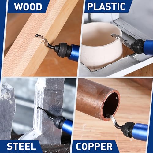 WORKPRO Deburring Tool with 11 Extra High Speed Steel Swivel Blades