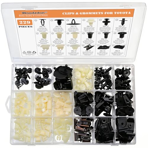 229pcs Hood Insulation Retaining Clip Fender Liner Screw Grommet Nylon Nut - size: 18 Size 232pcs B