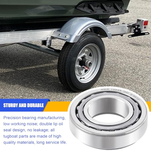XiKe 2 Set Fits 5,200-6,000 lb Axles Trailer Wheel Hub Kit - size: 25580/20 & 15123/245 + Seal ID 2.125'' & 2.250'', style: Pack 2 Set