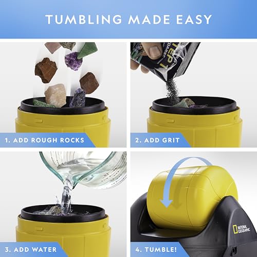 National Geographic Starter Rock Tumbler Kit for Kids and Adults