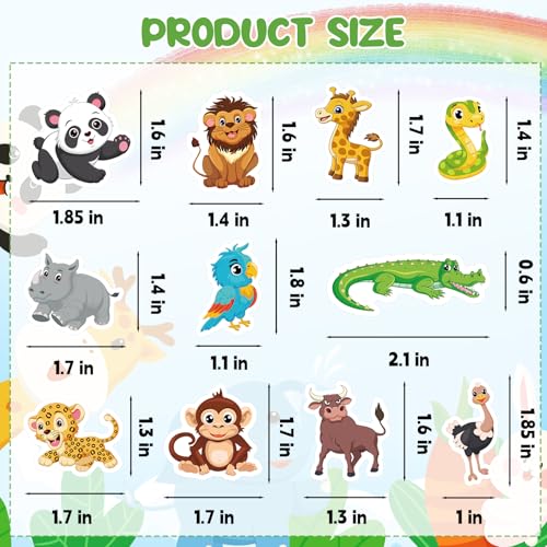 300Pcs Animals Foam Stickers, Self-Adhesive Cartoon Forest Animals Foam Reward Stickers for Crafts Forest Theme Party Favors Home Classroom DIY Supplies - style: Animals