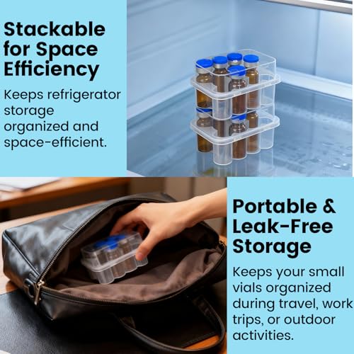 Twin-Pack 3mL Peptide Fridge Vial Organizer - color: A1
