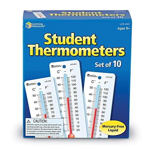 Learning Resources Student Thermometers, Set of 10