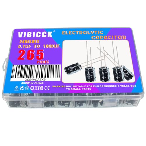 24Value 265pcs Electrolytic Flux Capacitor Assortment Kit