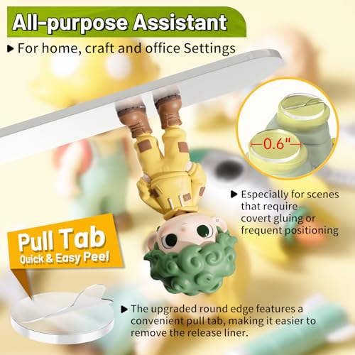 PHIXBEAR Upgraded 360Pcs Double Sided Tape Sticky Dots with Pull Tab - size: 0.6" 360Pcs