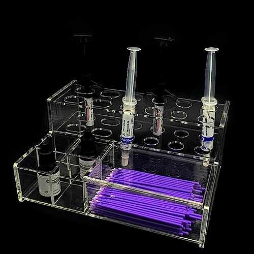 Acrylic Composite Resin Placement Holder Stand Syringes Applicator Dispenser Organizer Bonding Storage Box Tool Composite Dispenser Applicator
