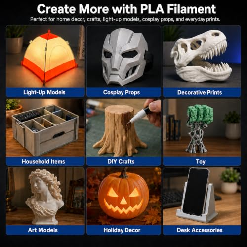 PLA 3D Printer Filament, White - color: White