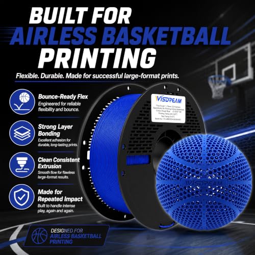 FlexiTough Filament for Airless Basketballs, Royal Blue - color: Royal Blue