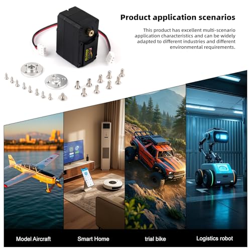 30KG High-Torque Serial Bus Servo 12V 360° Continuous Rotation Programmable Smart Industrial Digital Servo with Controller for RC Car Steering Servo Robotic Arm (6PCS Servos) - style: 6PCS Servos