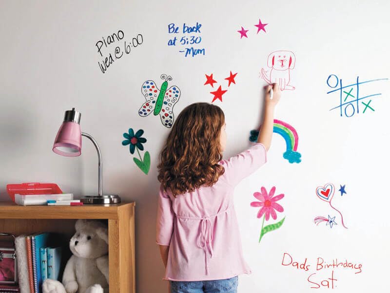 Magnetic Whiteboard Contact Paper 79" x 18" Self-Adhesive Wall Sheet Kit - color: White 1pc, size: 79"W x 18"H